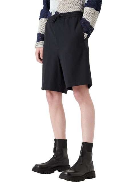 Stretch trousers in technical bi-stretch nylon EMPORIO ARMANI | Shorts | 3R1PG0 1NNIZ0920